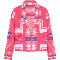 IZIA Cardigan bleu / fuchsia / blanc