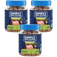 Simply From Nature Smart Bites - Friandises à base de viande de volailles pour chiens - 3x130 g