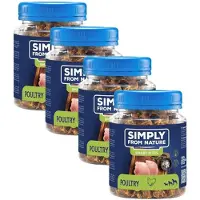 Simply From Nature Smart Bites - Friandises de viande de volailles pour chiens - 4x130 g