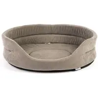 Fera Lit pour chien ovale gris 75x62x22 cm