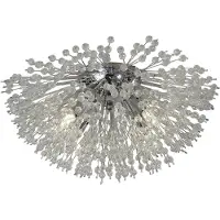 Searchlight Plafonnier design Sunburst Ø 29cm chromé