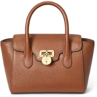 Lauren Accesorios pour femme. 431969349001 Petit sac en cuir Tanner en cuir marron (OSFA), Beige, Casuel
