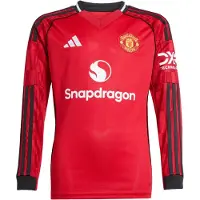 Adidas Manchester United 25/26 Home Junior Long Sleeve T-shirt Rouge 9-10 Years Enfants
