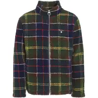 Barbour - Polaire en sherpa au motif écossais - Tartan Fleece Zip Through Classic Tartan pour Homme - Taille S - Navy