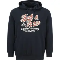 Jack & Jones Logo 2 Plus Size Hoodie Bleu 6XL Homme