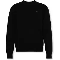 Calvin Klein Pull-over 'Monogram Embroidery Relaxed' noir