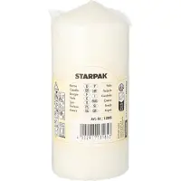 Papstar Bougie ronde Ø 60 mm - 130 mm blanche. DW13585 (1 pcs)