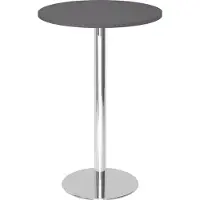 Hammerbacher Table haute 80cm ronde graphite/chrome