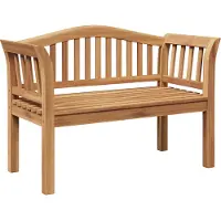 vidaXL Banc marron 120 x 53,5 x 85 cm Bois massif Teck