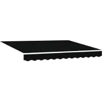 vidaXL Tissu de remplacement pour stores, noir, 330 x 245 cm, polyester