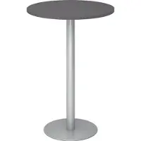 Hammerbacher Table haute 80cm ronde graphite/argent
