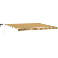 vidaXL Store banne télescopique multicolore 450 x 300 cm en tissu et aluminium