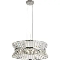 Searchlight Uptown 7Lt Pendant - Convertible en Semi -Flush, Chrome avec