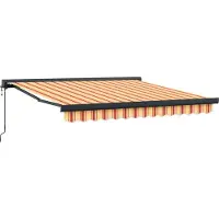 vidaXL Store extensible jaune et orange 350 x 250 x 165 cm