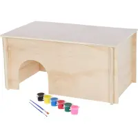 Kerbl Nagerhaus zum Bemalen Holz, 6 x 10 ml Farbe auf Wasserbasis, Stecksystem