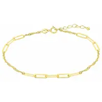 Lotus Bracelet Femme Lotus Silver Lp3300-2/2 En Argent 925 Doré - Design Mixte Maillons Rectangulaires Et Chaîne Fine