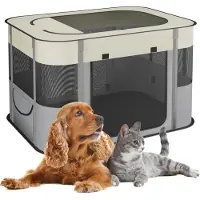 Relaxdays Welpenauslauf faltbar drinnen & draußen (Tente pour chiens)