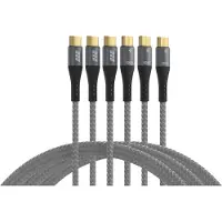 EFB Elektronik USB-CC-00007 USB-C Kabelset 100W PD 3.0 5A E-Marker Chip 0,5+1+2m gra