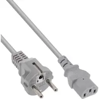 InLine cordon d'alimentation (3 m), Câble d'alimentation, Gris