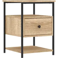vidaXL Table de chevet chêne sonoma 40x42x56 cm bois d'ingénierie