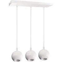 Enovalite Lampe LED suspendue GLOBE, douille GU10, IP20, Ø10cm, 3 flammes, blanc