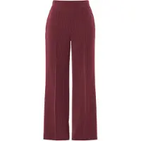 Pieces Pantalon à plis 'PCBossy' rouge carmin / blanc