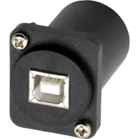 EXSYS Adaptateur de type D USB-B - USB-A (USB-A, USB-B), Adaptateur USB, Noir