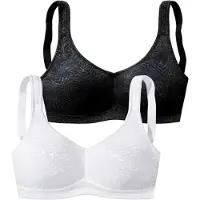 Petite fleur Soutien-gorge noir / blanc