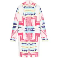 IZIA Cardigan bleu clair / bleu foncé / rose néon / blanc cassé