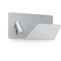 Faro Applique USB SUAU avec spot de lecture LED droit Gris