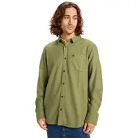 Quiksilver Motherfly Solid Long Sleeve Shirt Vert XL Homme