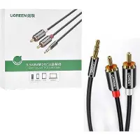 Gembird Ugreen Stereokabel 1,5m Chinch Rca Auf Jack 3,5 Zoll Metall (1.50 m, Câble AUX, Câbles Cinch)
