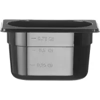 Hendi Bac Gastronorme Gn 1/9 En Polycarbonate Noir 176x162x100mm 1l Hendi 862827