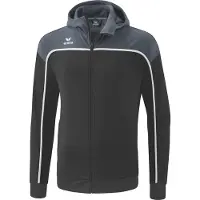 Erima Change By Veste d'entraînement à capuche Noir Gris/Gris ardoise/blanc