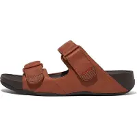 FitFlop Gogh Moc Slide In Leather Dark Tan Taille UE 42