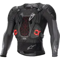 Alpinestars Bionic Plus V2, veste de protection Niveau 2 ,Noir/Gris Foncé/Rouge ,L