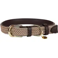 Kentucky Nylon Plaited Dog Collar Marron 44-54 cm
