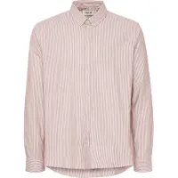 !Solid T-Shirt rouge pastel / blanc