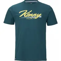 Kenny Hommes, T-shirt, Label, Jaune, Bleu, (XXL)