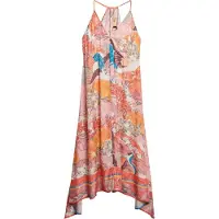 Superdry pour femme. W8011888A Robe imprimée multicolore Jack (M), Casuel, Viscose, Sans manches / bretelles