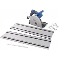 HBM Scie plongeante professionnelle 160 mm 1200 watts avec règle de 2 x 700 mm