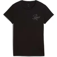 Puma Ess Script Short Sleeve T-shirt Noir M Femme