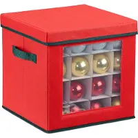 Relaxdays Weihnachtskugel-Aufbewahrungsbox (1x, 30 x 30 x 30 cm)