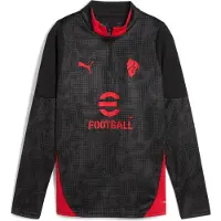 Puma Ac Milan 25/26 Training Junior Half Zip Sweatshirt Noir 7-8 Years Enfants