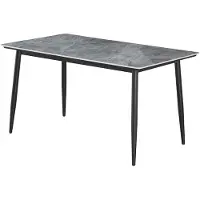 Molecule Table de salle à manger Kenzo | 140 x 80 x 75 cm | Gris/Pierre