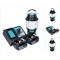 Makita DMR056RF Radio de chantier sans fil FM/DAB+ IP65 360° 18V avec lanterne + 2x Batteries 3,0Ah + Chargeur