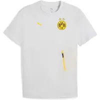 Puma Hommes, T-shirt de sport, Tee de poche BVB PUMATECH (3XL), Gris, Jaune, 3XL