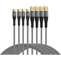 Efbe-Schott USB-AC-00005 USB-A auf USB-C Kabelset 60W QC 3A 0,5+1+2+3m grau