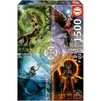 Big Buy Cooking Magie élémentaire carte stellaire, puzzle Anne Stokes 1500pcsü