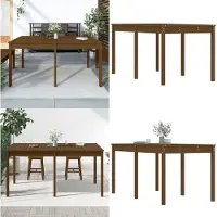 vidaXL Table de jardin brun miel 159,5x82,5x76 cm Pin massif - Table de jardin - Tables de jardin - Table d'extérieur - Table de terrasse